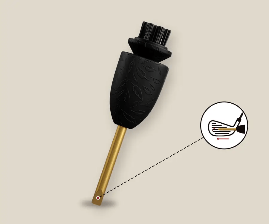 Chisel tip cleaning club grooves